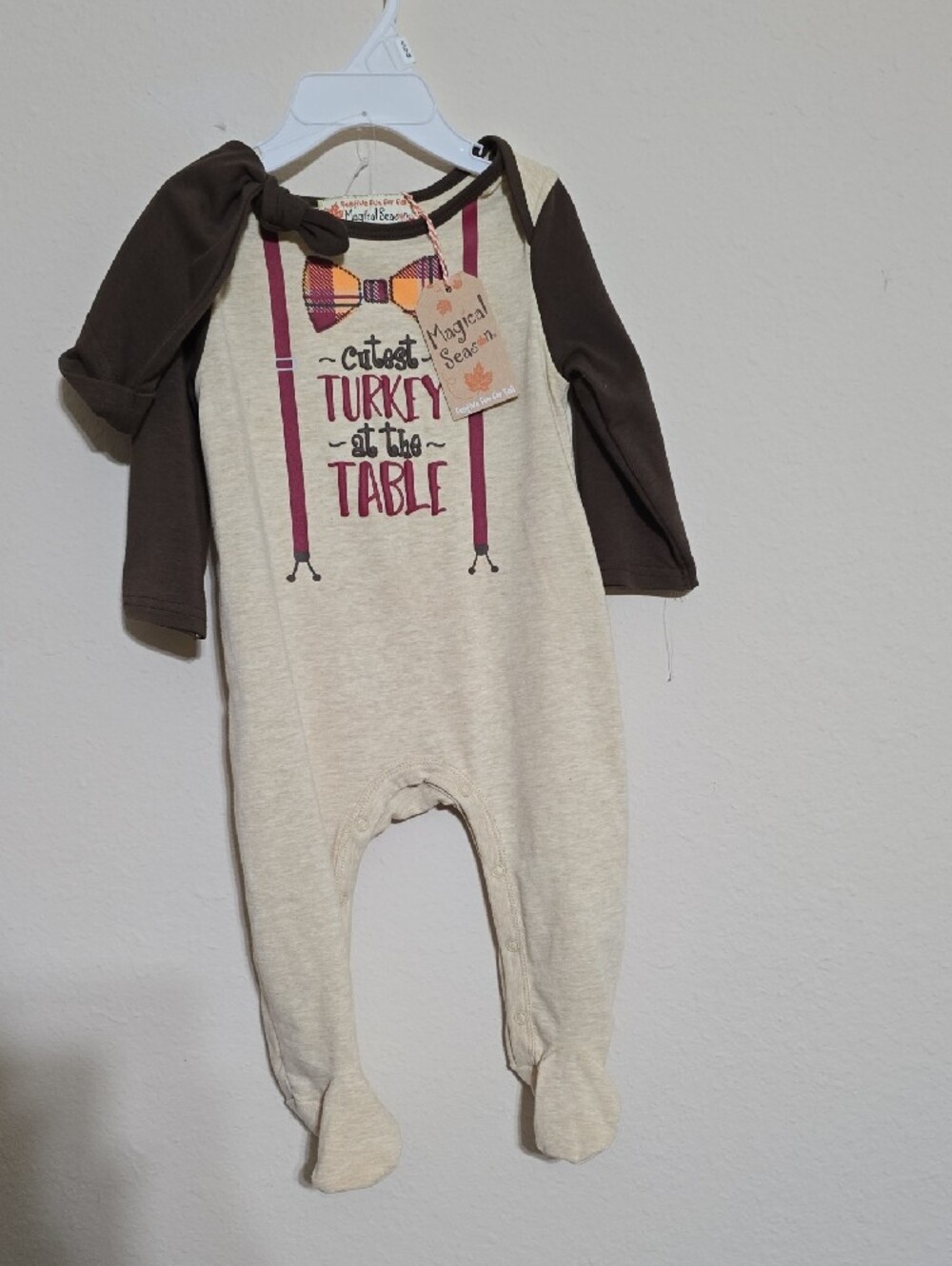 NWT Baby Magical Season Turkey Graphic One-Piece W/ Cap Multiple Sizes Available